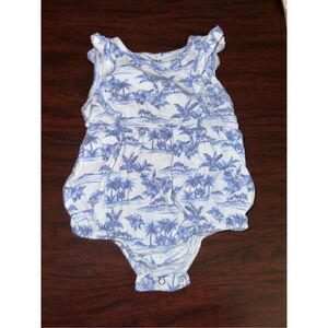 Wonder Nation Tropical Print One Piece Romper Size 3-6 Months